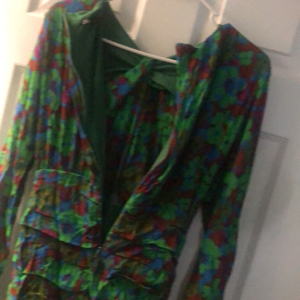 Zara NWOT Floral Ruched dress - Picture 8 of 9